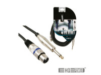  HQ Power  Cabo XLR 3p Fêmea / Jack 6.35mm Macho 6m Mn  