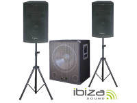  Ibiza  Conjunto som Bi-Amplificado 1400W Máx CUBE1512 