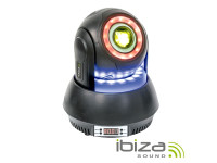  Ibiza  Moving Head 30W 7 Gobos / 3 Anéis LED RGB DMX MIC 