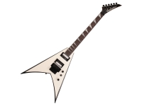  Jackson King V JS32 Electric Guitar, White w/Black Bevels 