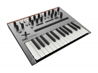 Sintetizador Korg Monologue Silver Korg Monólogo Plata Teclado: 25 teclas (Slim-Key, sensible a la velocidad); Generación de Sonido: Síntesis Analógica; Programas: 100 programas (80 Presets / 20 Usuario); Secuenciador: secuenciador monofónico de 16 pasos; Microtuning: 32 ajustes; Controles: 23 controles / Un control deslizante; Pantalla: Osciloscopio OLED en tiempo real para retroalimentación visual de los cambios de parámetros; Conectores: Auriculares (conector estéreo de 6,3 mm) Salida (conector mono de 6,3 mm) Entrada de audio (conector mono de 6,3 mm) Entrada de sincronización (conector mono de 3,5 mm) Salida de sincronización (conector mono de 3,5 mm) Entrada MIDI Salida MIDI USB tipo B Dimensiones: 35 x 27 x 7,6 cm Peso: 1,7 kg. Sintetizador Korg Monologue Silver Korg Monólogo Plata Teclado: 25 teclas (Slim-Key, sensible a la velocidad); Generación de Sonido: Síntesis Analógica; Programas: 100 programas (80 Presets / 20 Usuario); Secuenciador: secuenciador monofónico de 16 pasos; Microtuning: 32 ajustes; Controles: 23 controles / Un control deslizante; Pantalla: Osciloscopio OLED en tiempo real para retroalimentación visual de los cambios de parámetros; Conectores: Auriculares (conector estéreo de 6,3 mm) Salida (conector mono de 6,3 mm) Entrada de audio (conector mono de 6,3 mm) Entrada de sincronización (conector mono de 3,5 mm) Salida de sincronización (conector mono de 3,5 mm) Entrada MIDI Salida MIDI USB tipo B Dimensiones: 35 x 27 x 7,6 cm Peso: 1,7 kg.