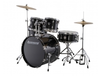  Ludwig LC170 Accent Fuse Black com pratos e banco  