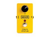  MXR M148 Micro Chorus  MXR M148 Pedal de guitarra Micro Chorus  Coro análogo;  True Bypass;  Controles: tasa;  Alimentado por batería de 9V, fuente de alimentación opcional (no incluida). 