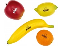 Conjunto de Shakers em forma de fruta Nino Percussion ET100 assortment of 4pcs. fruit  