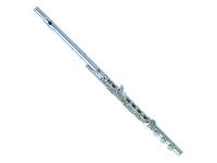  Pearl Flutes 795 RBE  Ideal para músicos avanzados.  Cuerpo de plata esterlina y Headjoint.  Llaves plateadas.  Extendido "B" Footjoint.  Llaves de estilo francés con agujeros abiertos 