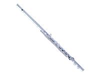 Pearl Flutes PFA 206 ES  Ideal para músicos intermedios.  Cuerpo y llaves plateadas.  Cabeza de plata de ley.  Construcción sin PIN.  Barra central de una pieza 