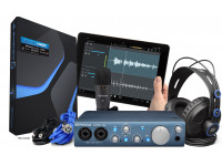  Conjunto de gravação de interface de áudio USB Presonus AudioBox iTwo Studio  
	Um dos packs mais completos da Presonus: além de tudo o que traz por si só, têm uma licença Studio One Artist (através de download) - No pack está incluído o interface Aidiobox iTwo, os headphones HD7, o microfone M7 e um cabo XLR.

	Os interfaces da Presonus AudioBox, são uma excelente opção tanto para músicos que estejam em constante movimento, como produtores, podcasters, youtubers, etc., a interface de áudio PreSonus AudioBox® iTwo é alimentada por USB 2.0 que possibilita dois microfones com entradas combo XLR/Jack e entradas de linha/instrumento permutável, com um pré-amplificador de microfone, para que possam gravar sintetizadores, guitarras e outros.

	O MIDI I/O possibilita ainda ligar controladores diretamente através de MIDI. O AudioBox iTwo é compacto, robusto e é compatível com Mac®, Windows® PC e Apple iPad® e vem com um software de gravação poderoso e fácil de usar e, dessa forma, torna-o numa solução de gravação completa, simples e eficaz.

	 
