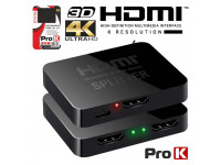  ProK   Distribuidor HDMI 1 Entrada 2 Saídas 4K  