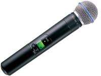  Shure SLX2/BETA58 L4E  Con una cápsula de micrófono BETA 58A® intercambiable, el SLX2 / BETA58 incluye una pantalla LCD iluminada, bloque de fuente de alimentación y funcionalidad de silenciador. 