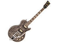  Vintage  V100BLB ReIssued w/Bigsby Flamed Thru Black 