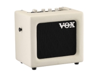 Vox  Mini 3 G2 IV  Diseñados para el guitarrista en movimiento, los amplificadores VOX MINI ofrecen una gran cantidad de características en un paquete compacto y portátil. Con el diseño y la apariencia de los amplificadores VOX clásicos, los amplificadores VOX MINI son una solución excelente y práctica mientras estás en la carretera y proporcionan una manera fácil y elegante de llevar tu música a la calle. ¡Disponibles en variedades de 3 y 5 vatios, los amplificadores VOX MINI tienen varios modelos de amplificación cuidadosamente desarrollados y varios efectos internos de alta calidad! 
