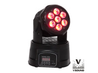  VSOUND  Moving Head Mini 7 LEDS CREE 10W RGBW DMX Mic 