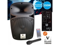  VSOUND VSSE8PM coluna c/ bateria 350W + Micro sem fios 